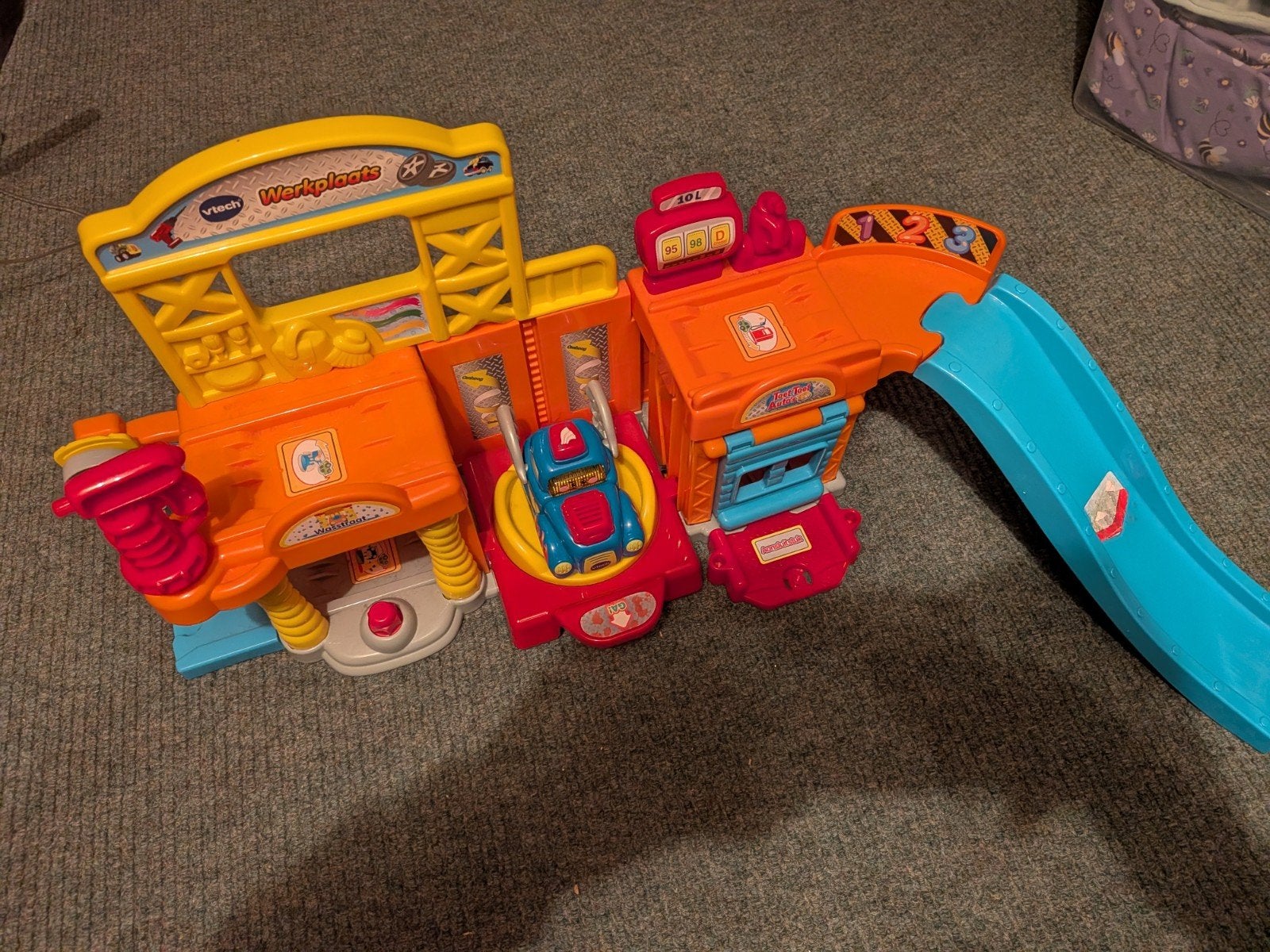 VTech Toet Toet Auto's Werkplaats met auto, Ophalen, Gebruikt