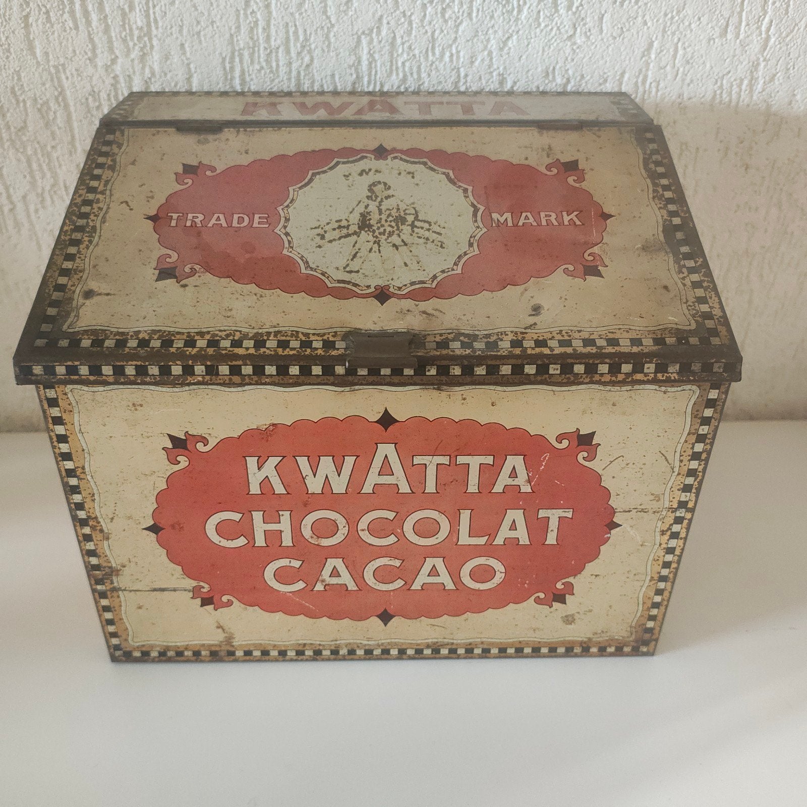 Vintage Kwatta Chocolade Cacao Toffee Bonbons Blik, Ophalen, Gebruikt, Overige, Overige merken