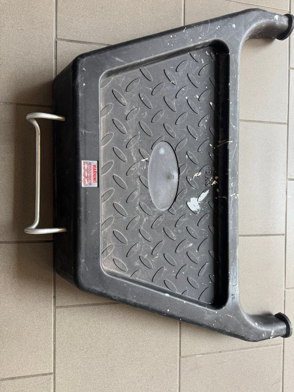Ladermax Ladder afhouder plateau - 85x57 cm kunststof, Doe-het-zelf en Verbouw, Ladders en Trappen, Ophalen, Gebruikt, Ladder