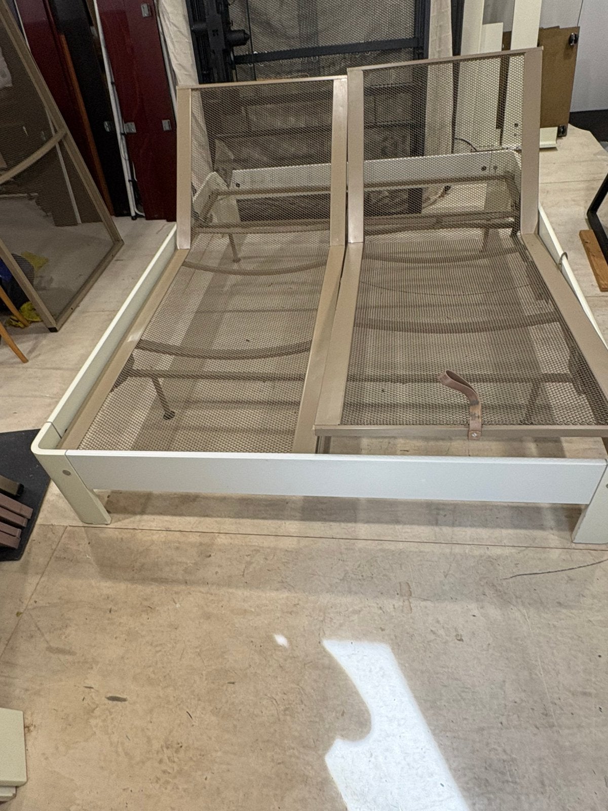 Te koop auping Auronde 160x200 wit met twee verstelbare spir, Huis en Inrichting, Slaapkamer | Bedden, Ophalen, Verstelbaar, Wit