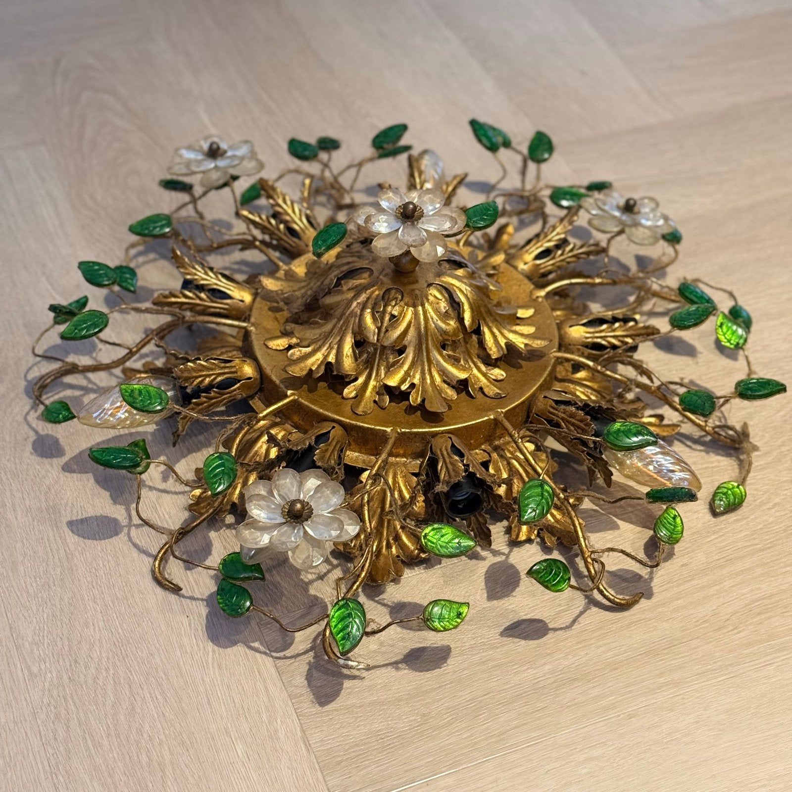 Vintage Plafondlamp Banci Firenze (italie) vaste prijs €300, Ophalen