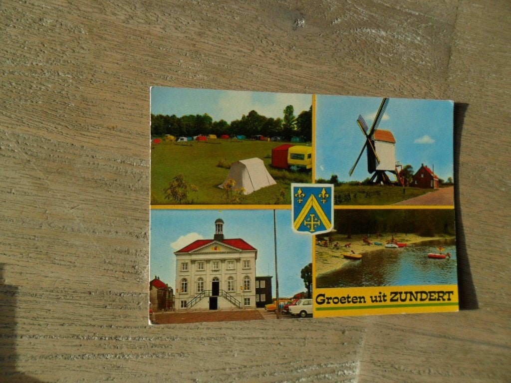 Zundert, tent/molen/auto 1974, Verzenden, 1960 tot 1980, Gelopen, Noord-Brabant