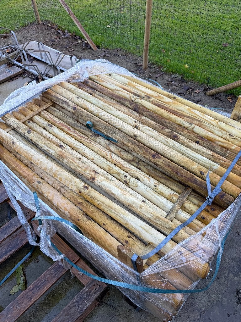 95x Palen rond grenen geïmpregneerd Ø 6 cm, lengte 150 cm, Ophalen, Nieuw, Minder dan 180 cm, Palen