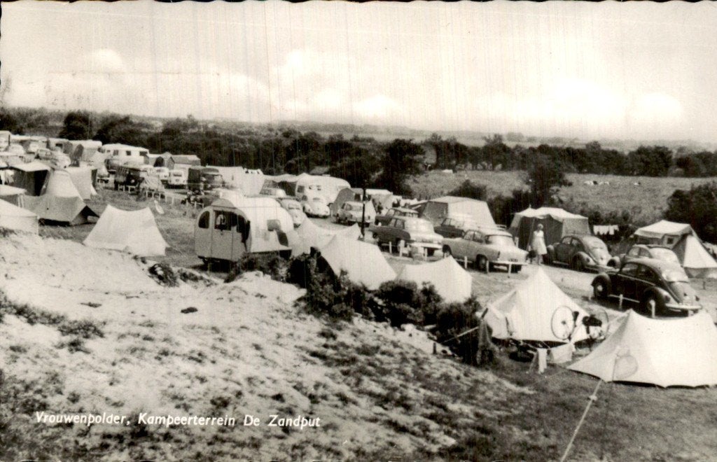 Vrouwenpolder - Kampeerterrein - De Zandput, Ophalen of Verzenden, 1940 tot 1960, Gelopen, Zeeland