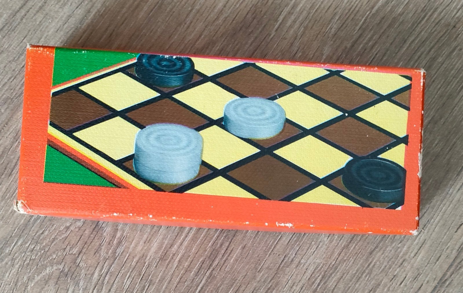 Vintage damstenen compleet in origineel doosje., Hobby en Vrije tijd, Ophalen of Verzenden, Minder dan 500 stukjes, Gebruikt