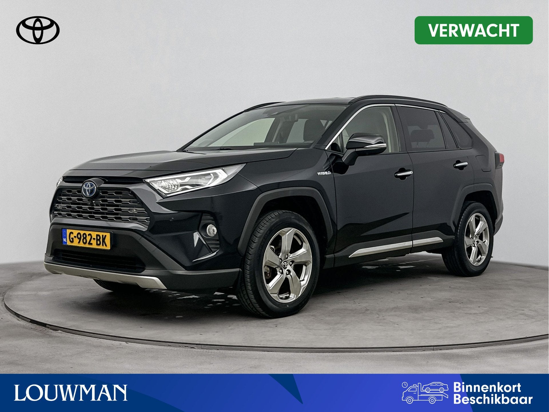 Toyota RAV4 2.5 Hybrid Executive | NL dealeronderhouden |, Gebruikt, 4 cilinders, Zwart, Bedrijf