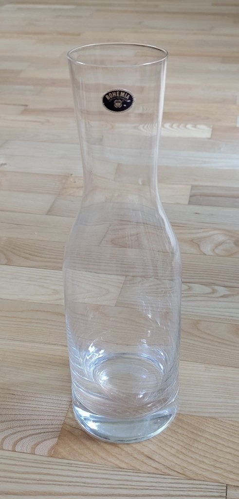 Kristalglas karaf Schenkkan Bohemia Crystal uit Tsjechië 1 L, Overige typen, Ophalen of Verzenden, Overige stijlen, Glas