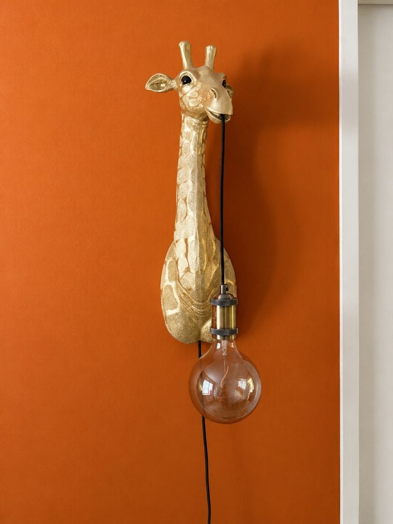 Giraffe lamp, Huis en Inrichting, Overige typen, Goud, 60 cm, Zo goed als nieuw