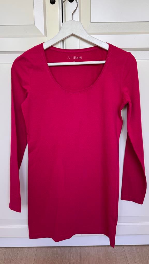 AnniRolfi Dames Shirt Lange Mouw - Donkerroze - Maat M, Maat 38/40 (M), Ophalen of Verzenden, Zo goed als nieuw, Lange mouw
