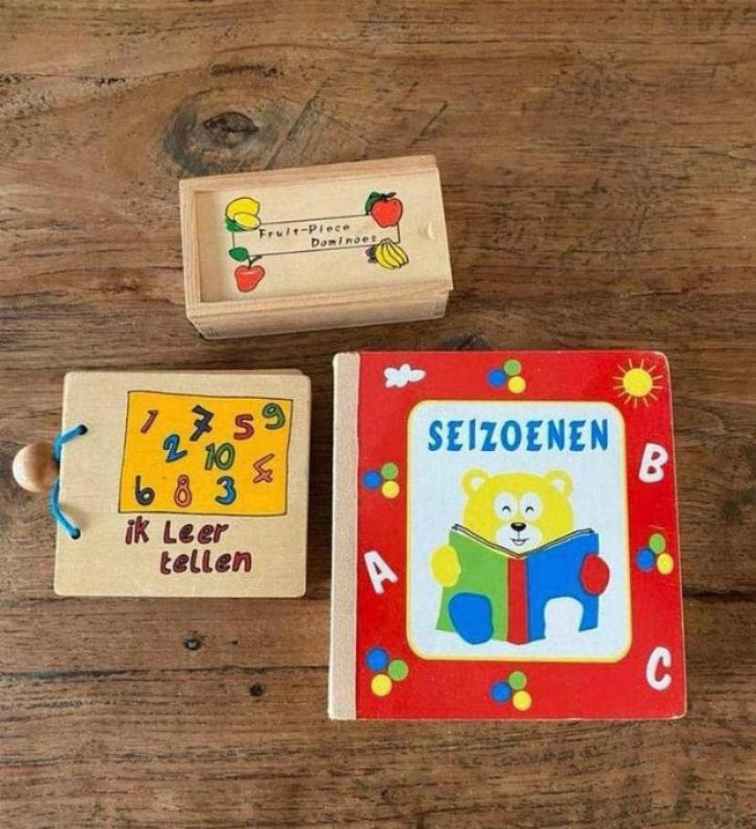 Educatief houten speelgoed – leuke set, Kinderen en Baby's, Speelgoed | Educatief en Creatief, Ophalen of Verzenden, Zo goed als nieuw