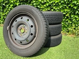 Set winterbanden met velgen, Auto-onderdelen, Banden en Velgen, Ophalen, Gebruikt, 15 inch, 175 mm