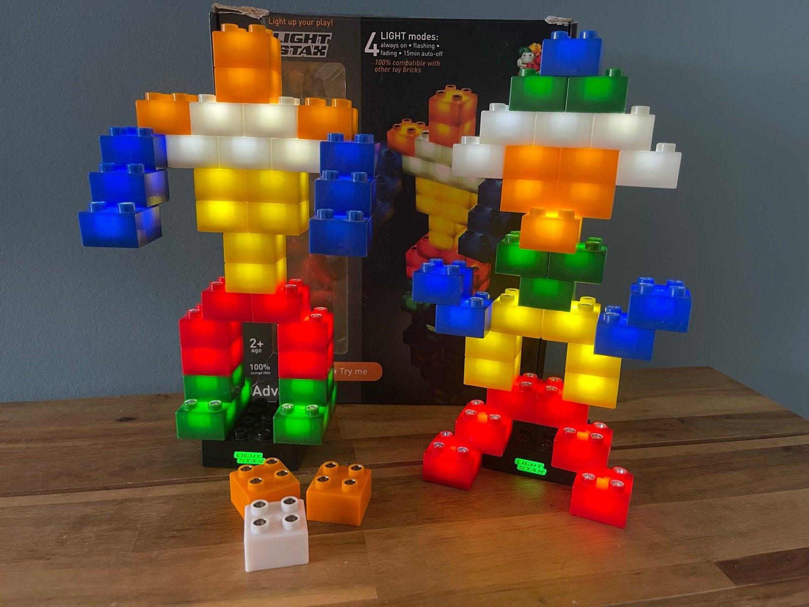 Light Stax - 68 blokken - past op Duplo bouwblokken, Ophalen of Verzenden, Gebruikt, Overige merken