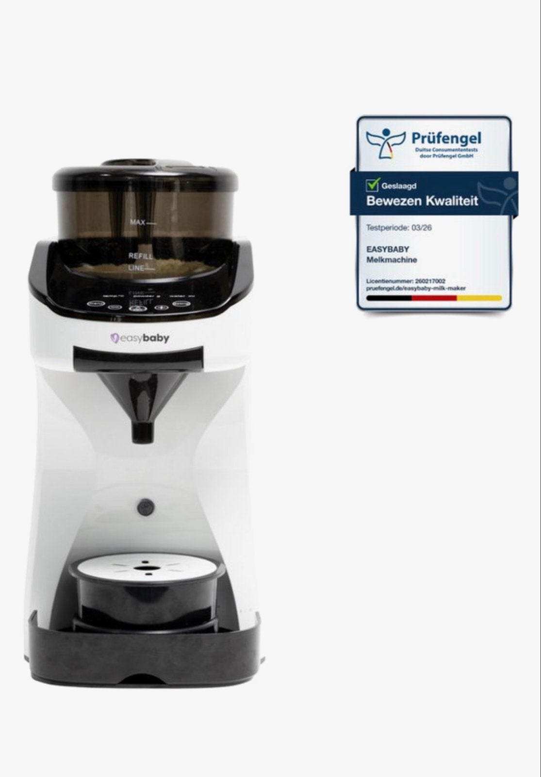 EASYBABY Melkmachine - baby Flessenmaker, Ophalen of Verzenden, Zo goed als nieuw, Flessen- of potjesverwarmer
