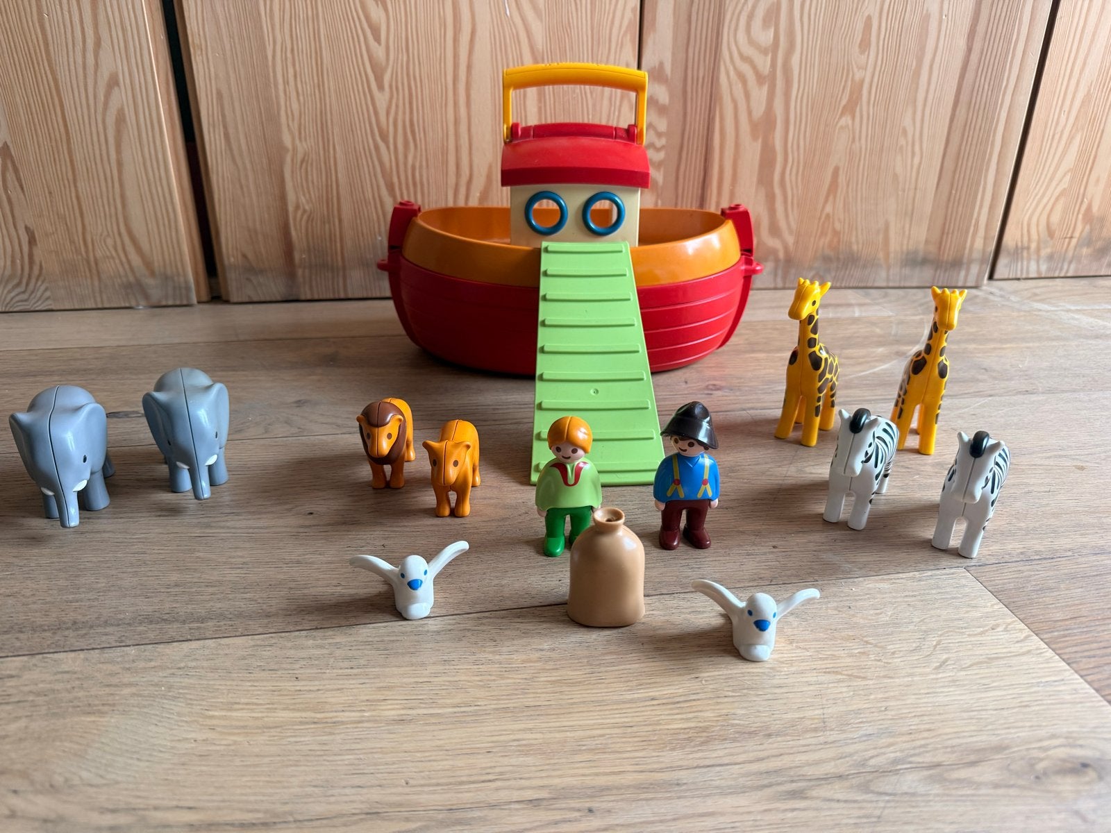 Playmobil 1.2.3 Ark van Noach met dieren en figuren, Kinderen en Baby's, Ophalen, Complete set, 1.2.3, Zo goed als nieuw
