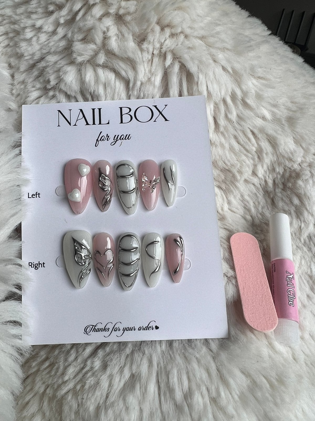 Nail press on - nail box - nagel tip, Nieuw, Ophalen of Verzenden, Handen en Nagels, Make-up