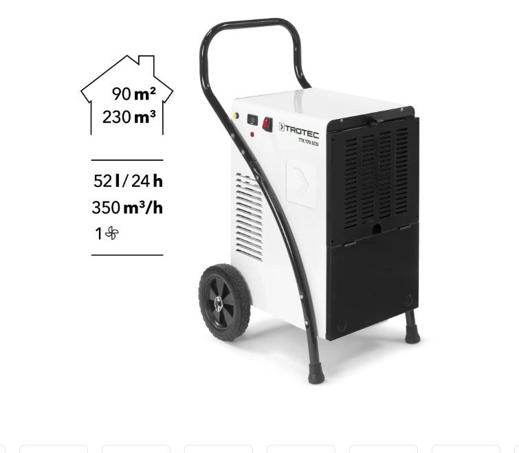 Bouwdroger / Luchtontvochtiger Trotec TTK170ECO - 52 L / Dag, Ophalen, Zo goed als nieuw, Afzuiger