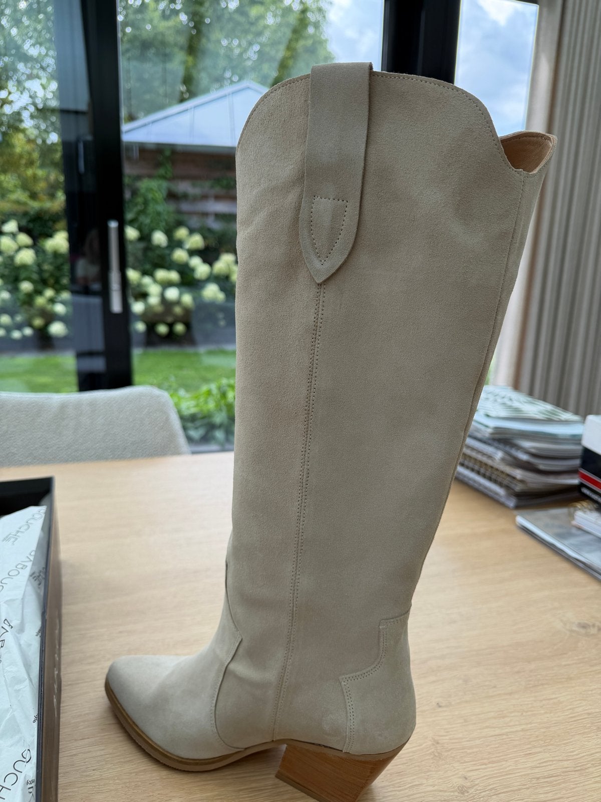 Babouche Florine-2 Beige Suède Hoge Laarzen Maat 39, Ophalen of Verzenden, Nieuw, Beige, Hoge laarzen
