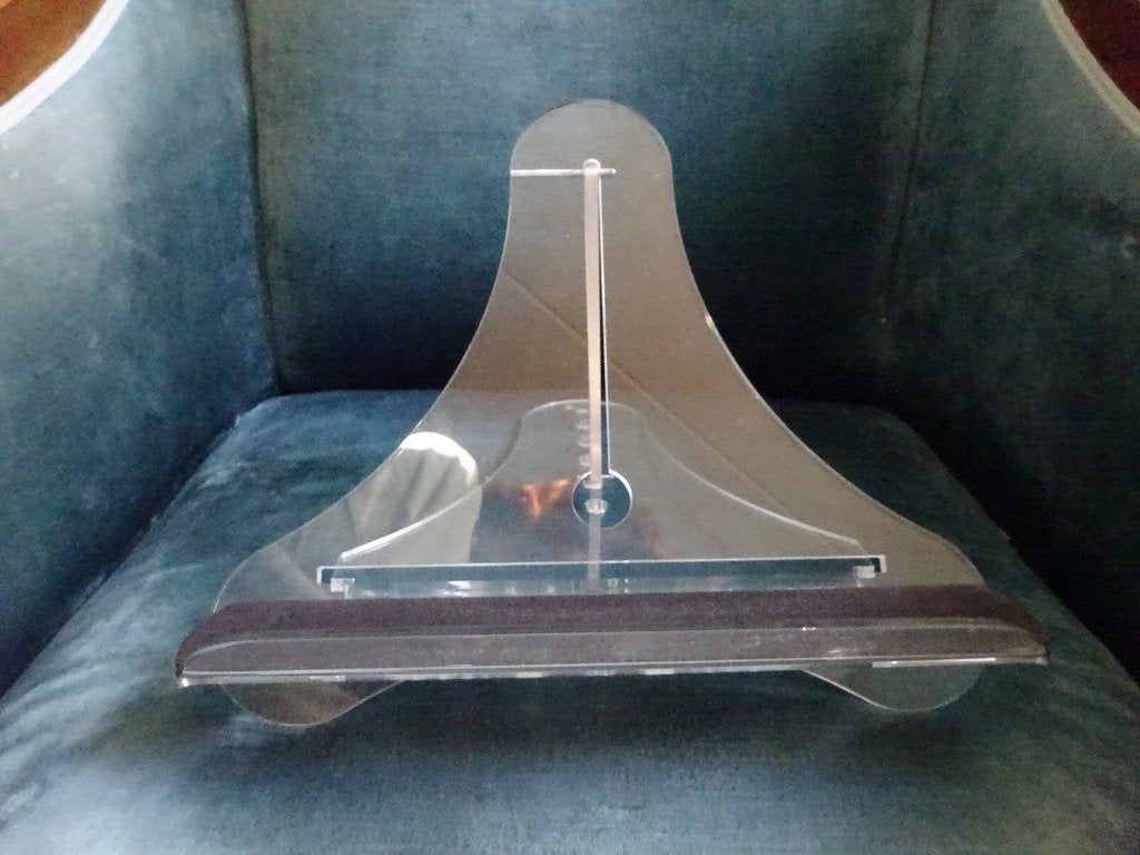 Boeken- of Ipad standaard van perspex, Gebruikt, Overige stijlen, Kunststof, Ophalen of Verzenden