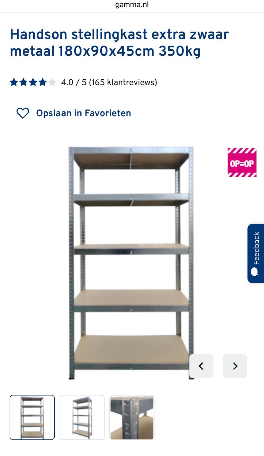 2x Zwaar Metalen stelling rek 180x90x45cm, Ophalen of Verzenden, Gebruikt