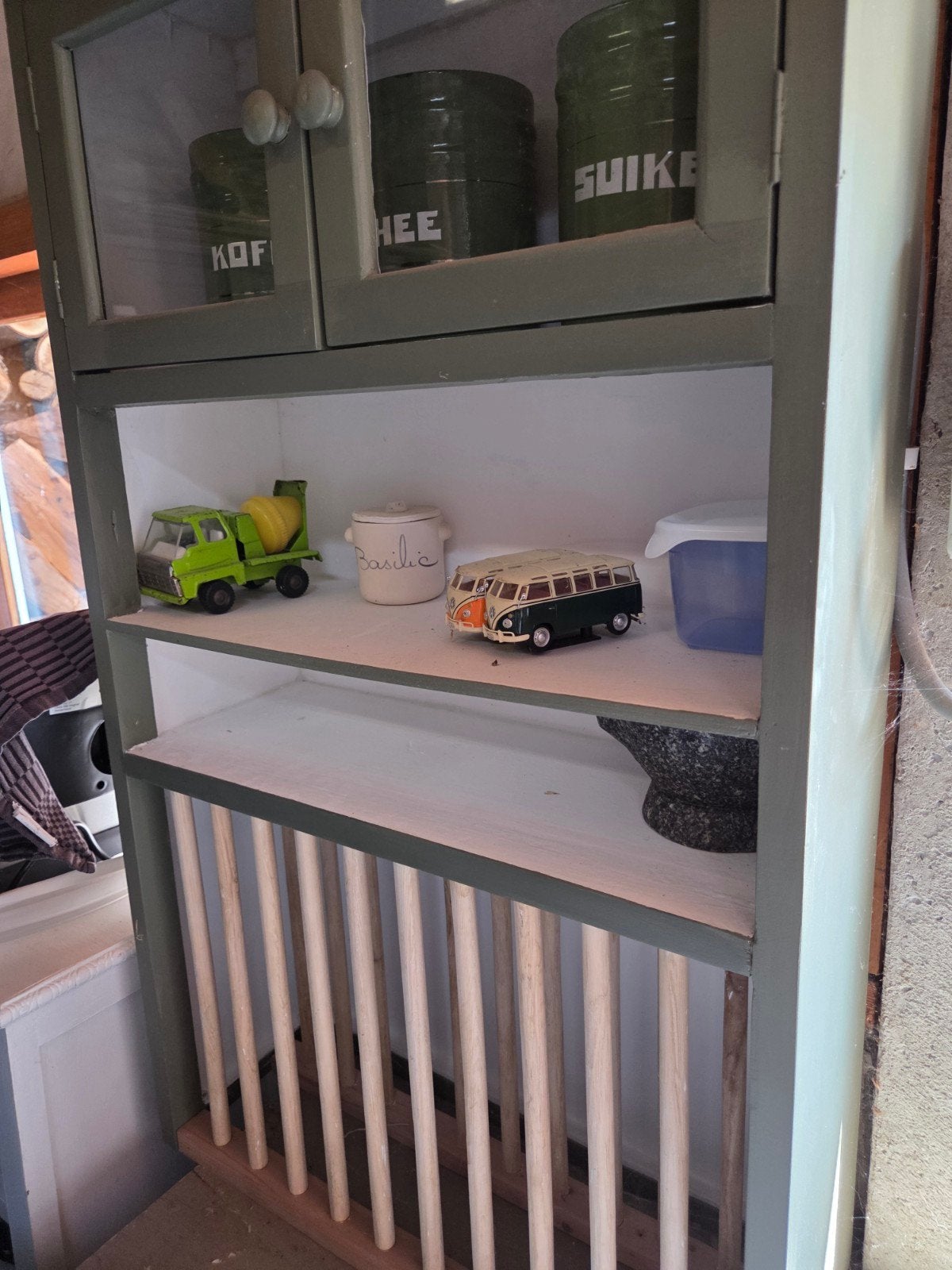 Keukenkastje bordenrek, Overige materialen, Met deur(en), Minder dan 100 cm, 25 tot 50 cm