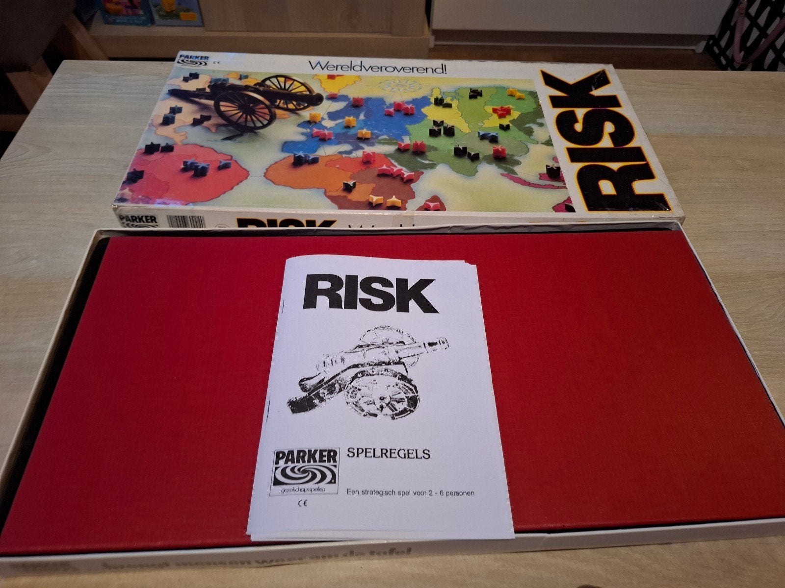 Risk Bordspel - Wereldveroverend Strategisch Spel, Parker, Gebruikt, Vijf spelers of meer, Ophalen of Verzenden