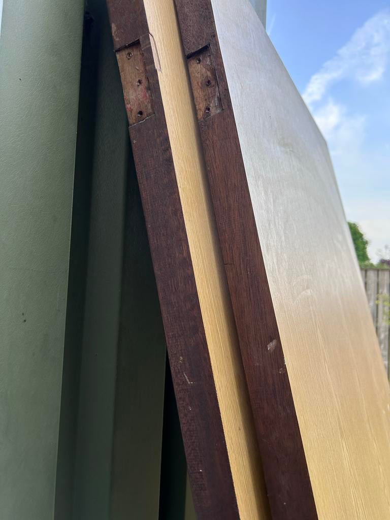 Houten binnendeuren meranti, Doe-het-zelf en Verbouw, Deuren en Horren, Ophalen, Gebruikt, 80 tot 100 cm, Binnendeur
