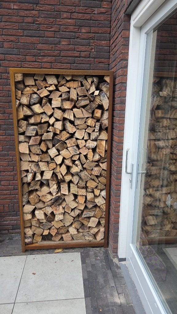 Houtopslag van cortenstaal - op maat gemaakt, Ophalen, Nieuw, Metaal, 100 cm of meer
