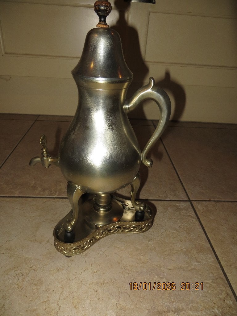 Prachtige antieke tinnen koffiekan, Antiek en Kunst, Ophalen
