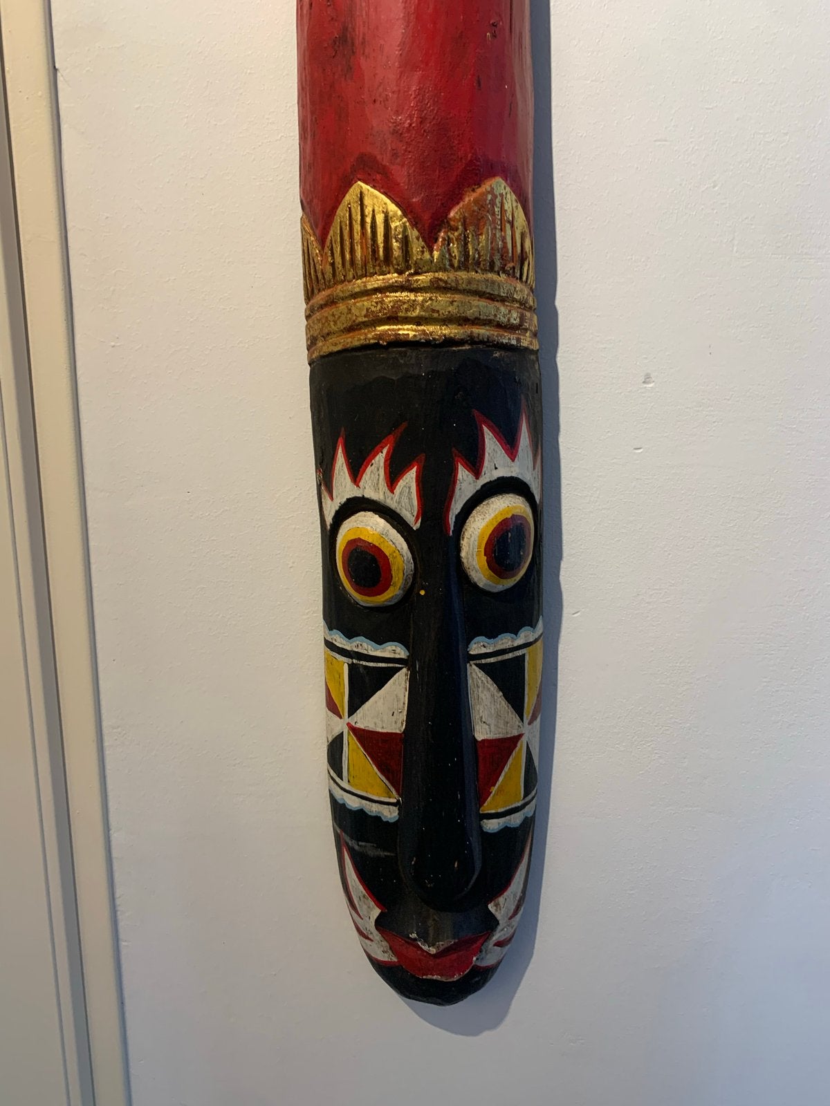 Decoratieve Houten Masker - Afrikaanse Stijl, Ophalen of Verzenden