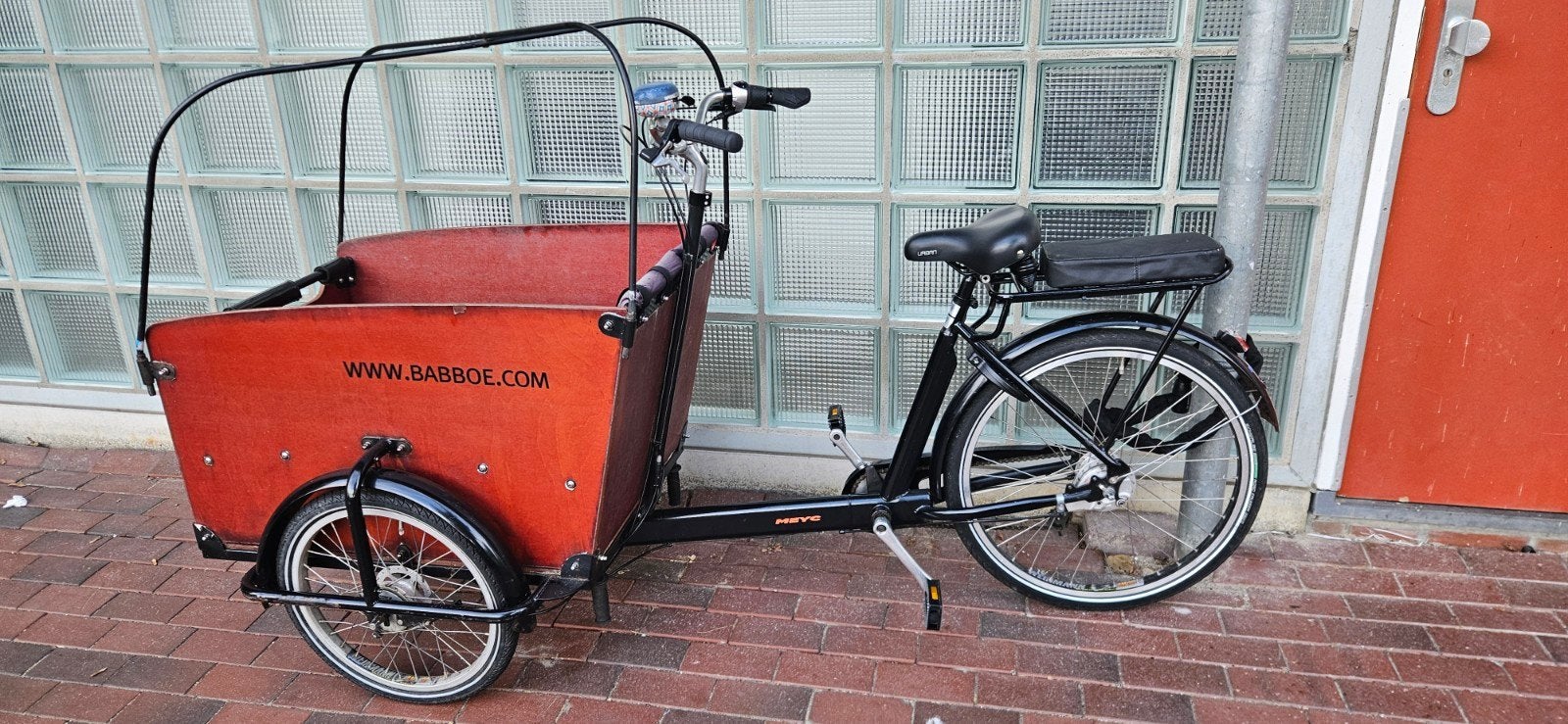 Babboe bakfiets 7 versnelingen, Fietsen en Brommers, Ophalen, Zo goed als nieuw, Schijfrem, 4 kinderen of meer