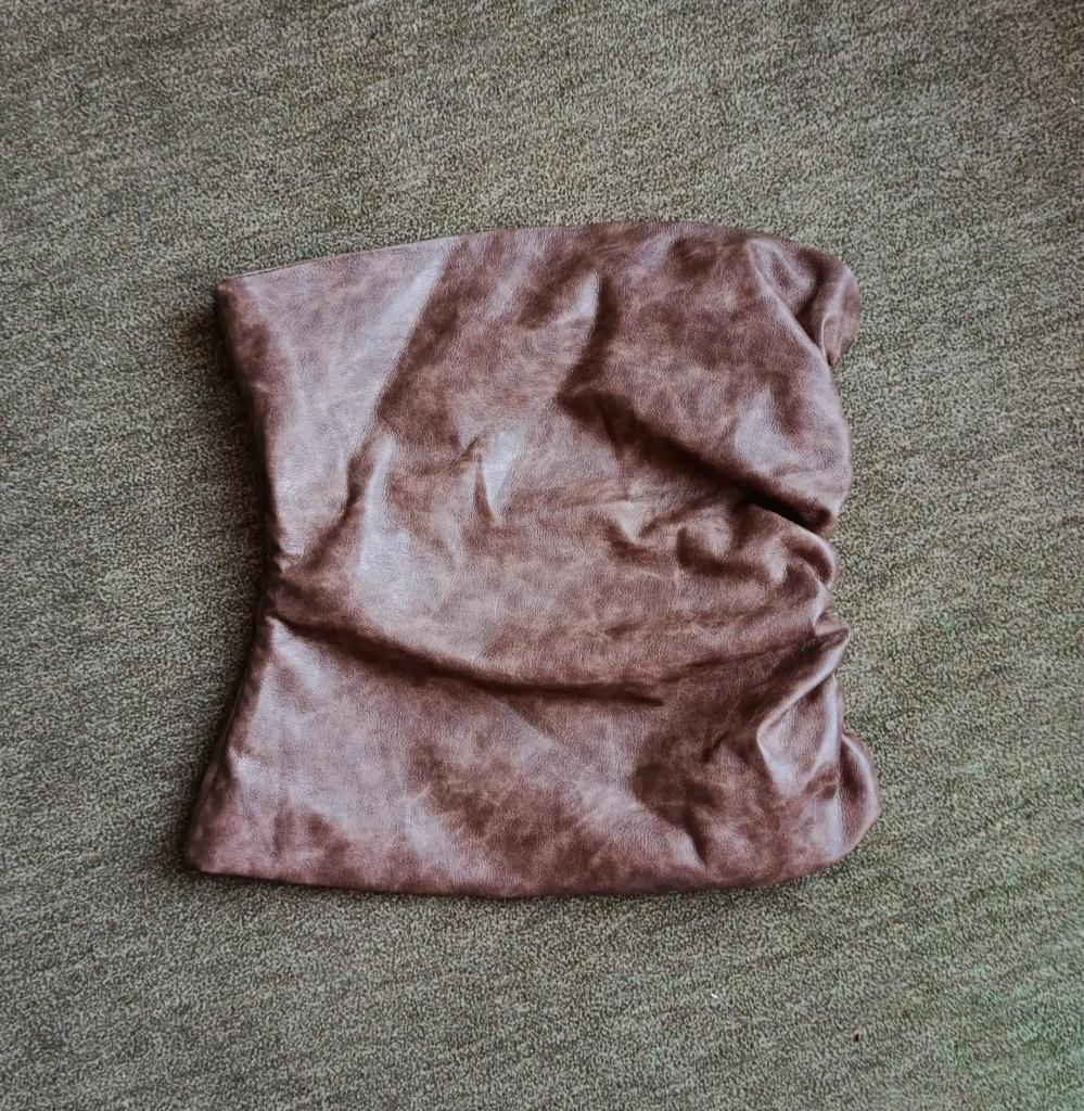 Cider bruine imitatielederen bustier top maat M, Maat 38/40 (M), Bruin, Ophalen of Verzenden, Zo goed als nieuw