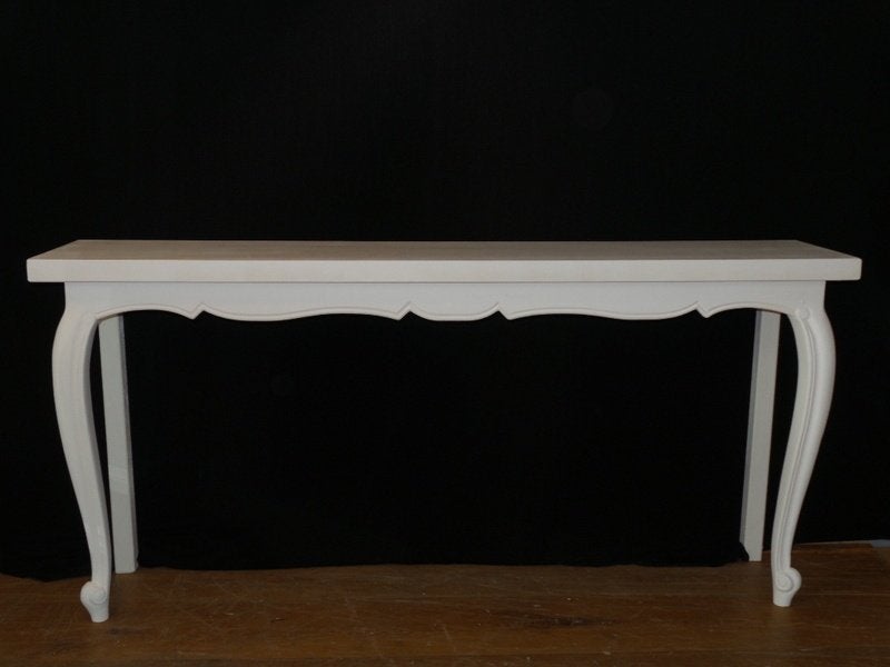 Queen ann side table gerestyled met krijtverf de kleur wit