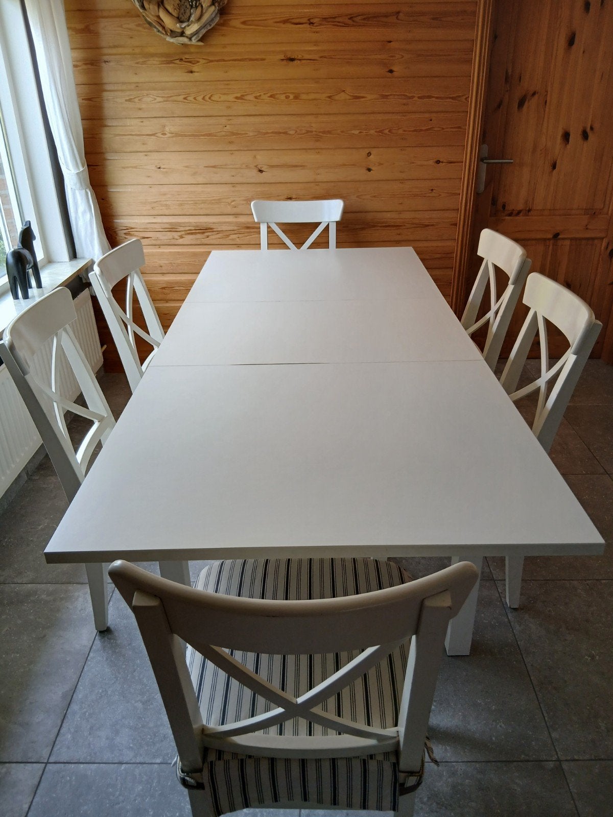 Ikea tafel met 6 stoelen, Ophalen, 4 tot 6 stoelen