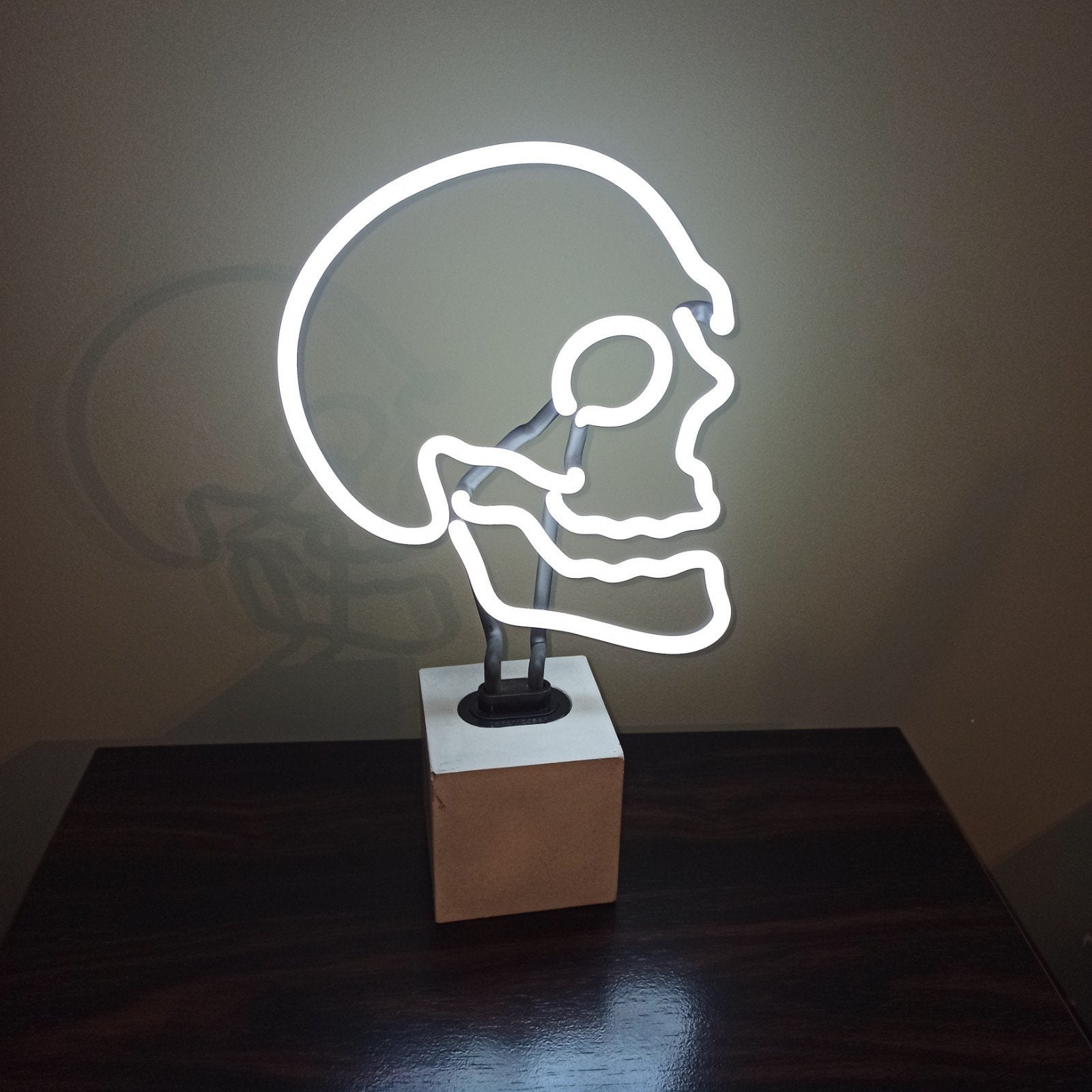 Locomocean Neon Skull tafellamp, Figuurlamp, Ophalen of Verzenden, Industrieel, Gebruikt