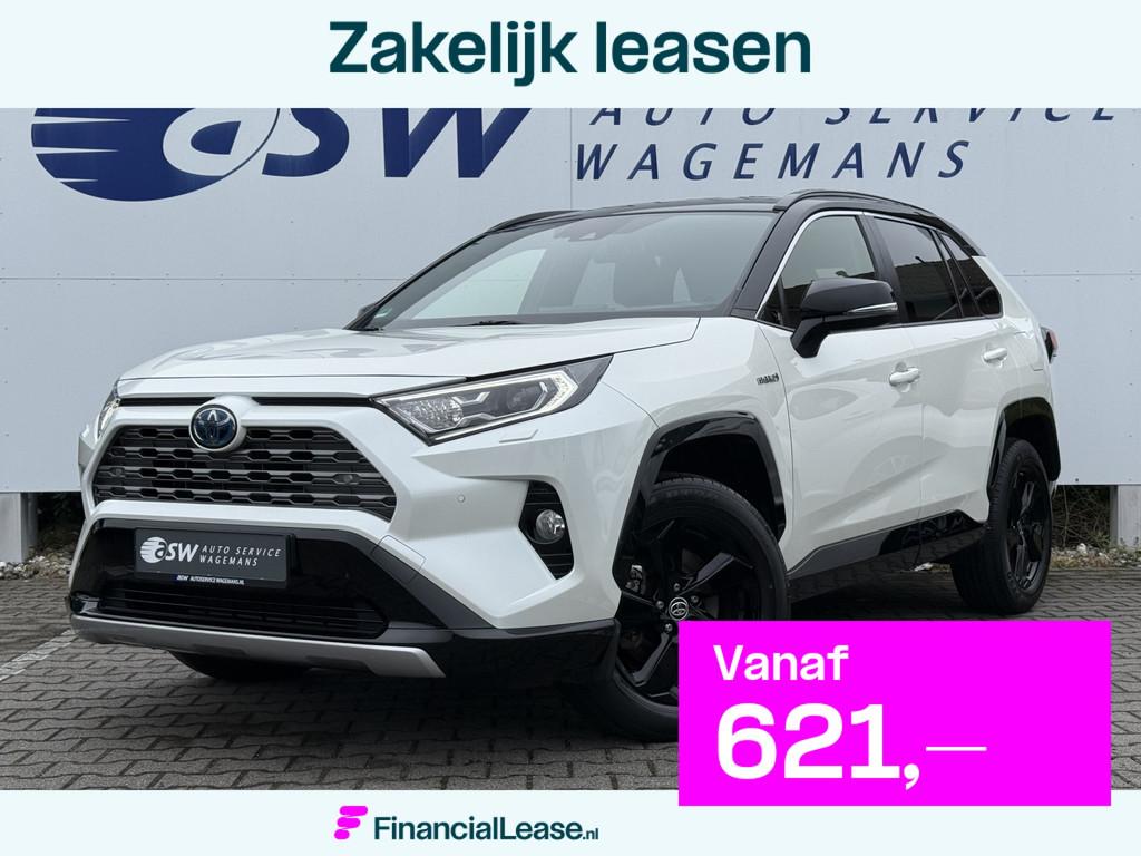 Toyota RAV4 2.5 Hybrid Bi-Tone | ACC | CarPlay | Keyless | C, Gebruikt, 4 cilinders, Wit, Bedrijf