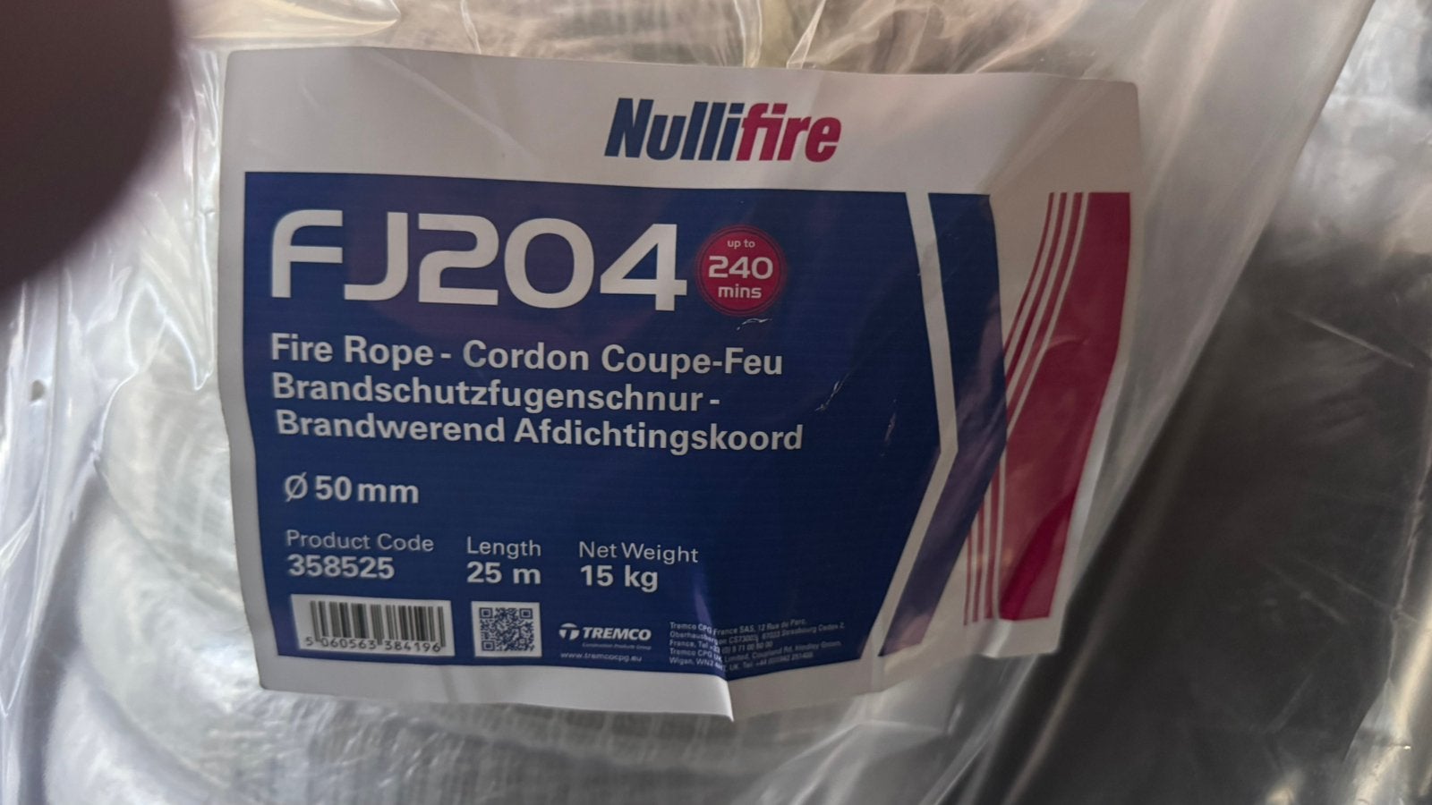 Nullifire FJ204 brandwerend afdichtingskoord 50 + 60 mm, Ophalen, Nieuw, Overige typen
