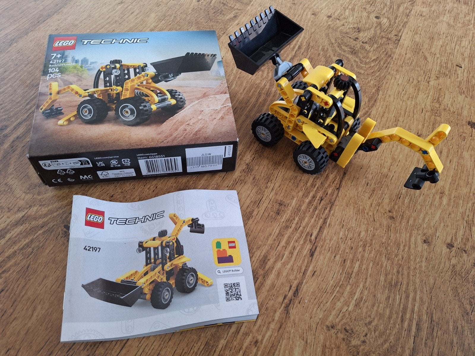 Lego Technic Backhoe Loader, Lego, Ophalen of Verzenden, Zo goed als nieuw, Technic