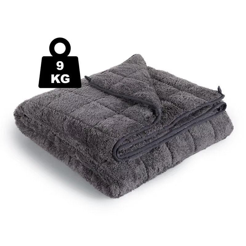 Verzwaringsdeken 9 kg Antraciet Sherpa, Eenpersoons, Ophalen of Verzenden, Zo goed als nieuw, Grijs