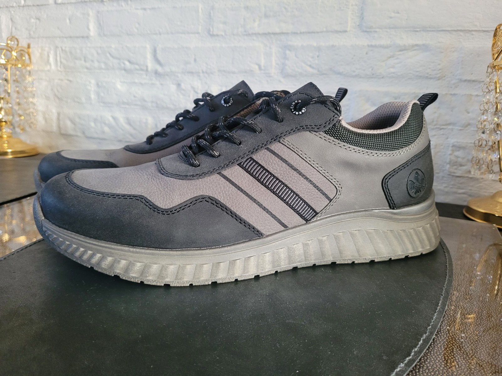 Rieker B0604 herenschoen - grijs - maat 45, Overige kleuren, Ophalen of Verzenden, Rieker, Sneakers of Gympen