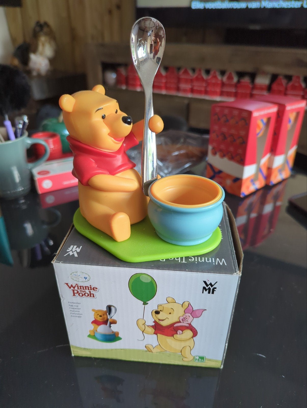 WMF Winnie the Pooh eierdop, Verzenden, Winnie de Poeh of vrienden, Zo goed als nieuw, Knuffel