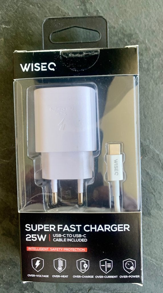 NIEUWE WiseQ 25W snellader met USB C kabel, Samsung, Nieuw, Ophalen of Verzenden, Snellader