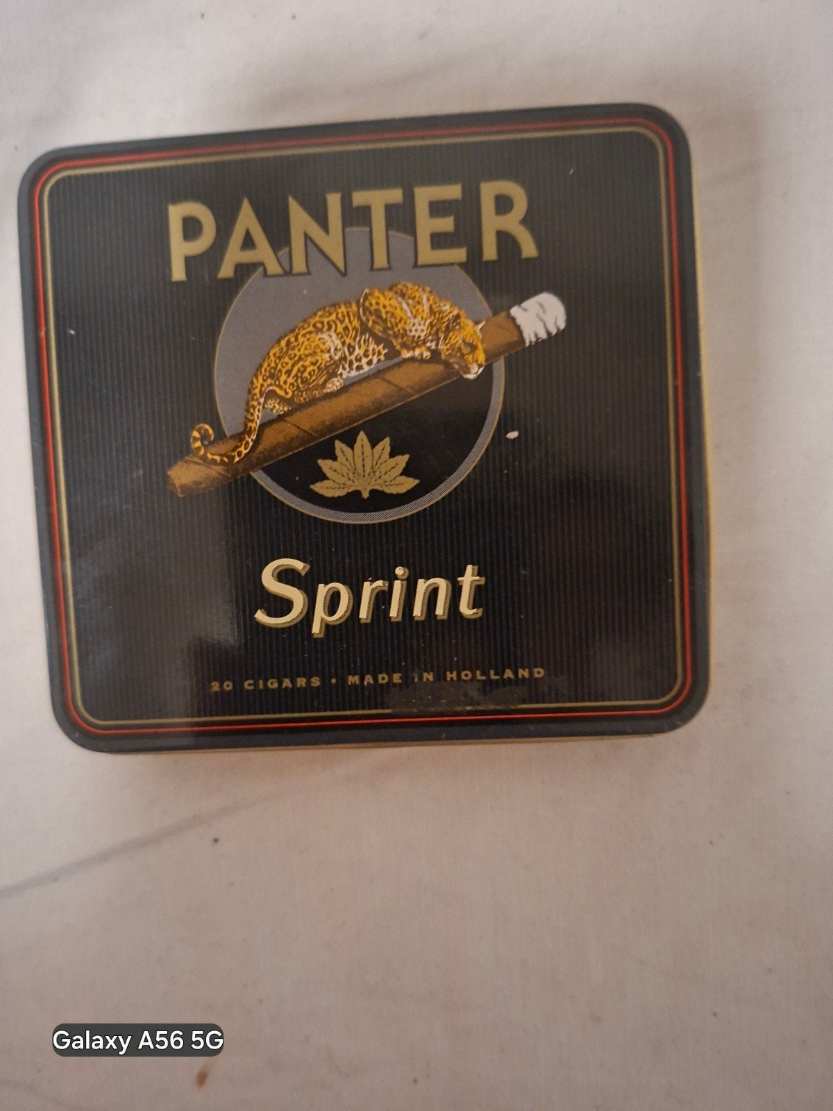 Vintage Panter Sprint sigarenblikje - Made in Holland, Verzamelen, Ophalen of Verzenden, Gebruikt, Overige, Overige merken