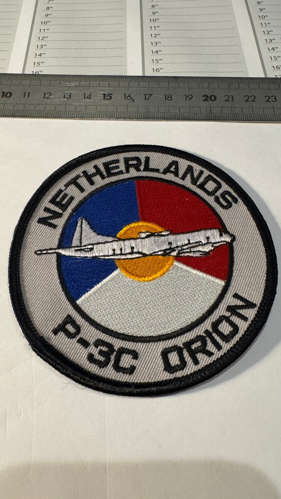 Patch luchtmacht mld klu roundel p-3c orion, Ophalen of Verzenden, Luchtmacht, Nederland, Embleem of Badge