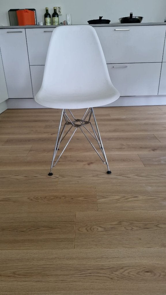 4 eetkamerstoeltjes, Ophalen, Gebruikt, Moderator Scandinavisch, Wit