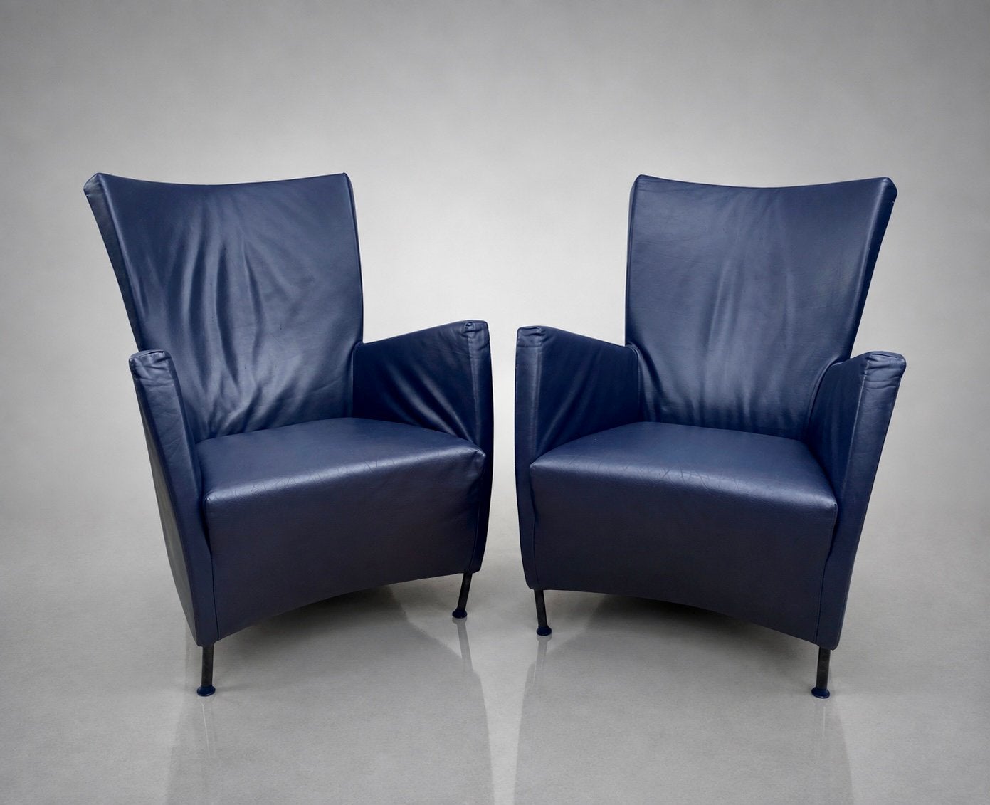 2 Montis Windy fauteuils in leer, Ophalen of Verzenden, Zo goed als nieuw, 75 tot 100 cm, Leer
