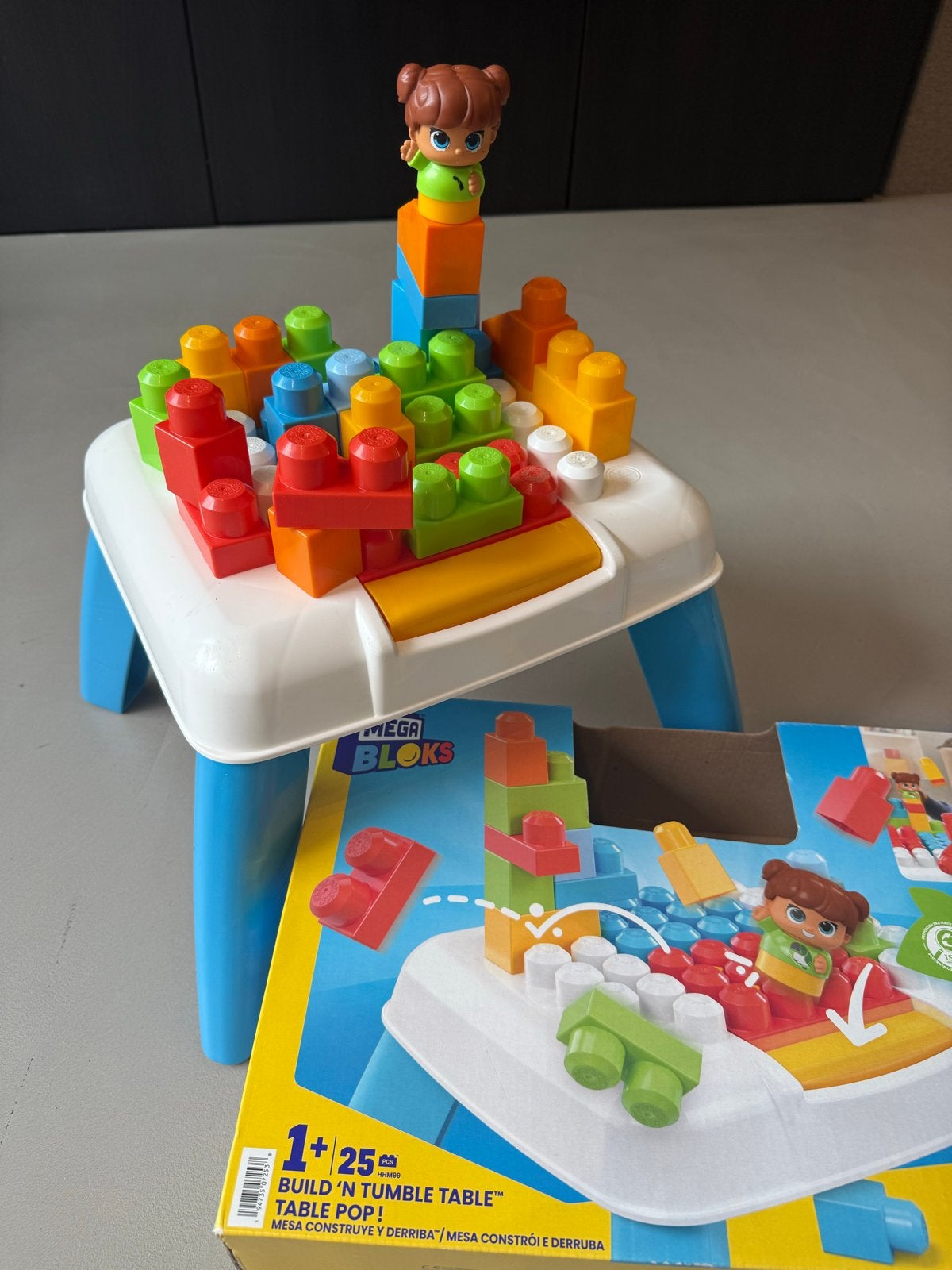 MEGA Bloks Tafel bouw en leer, Ophalen of Verzenden, Zo goed als nieuw, Megabloks