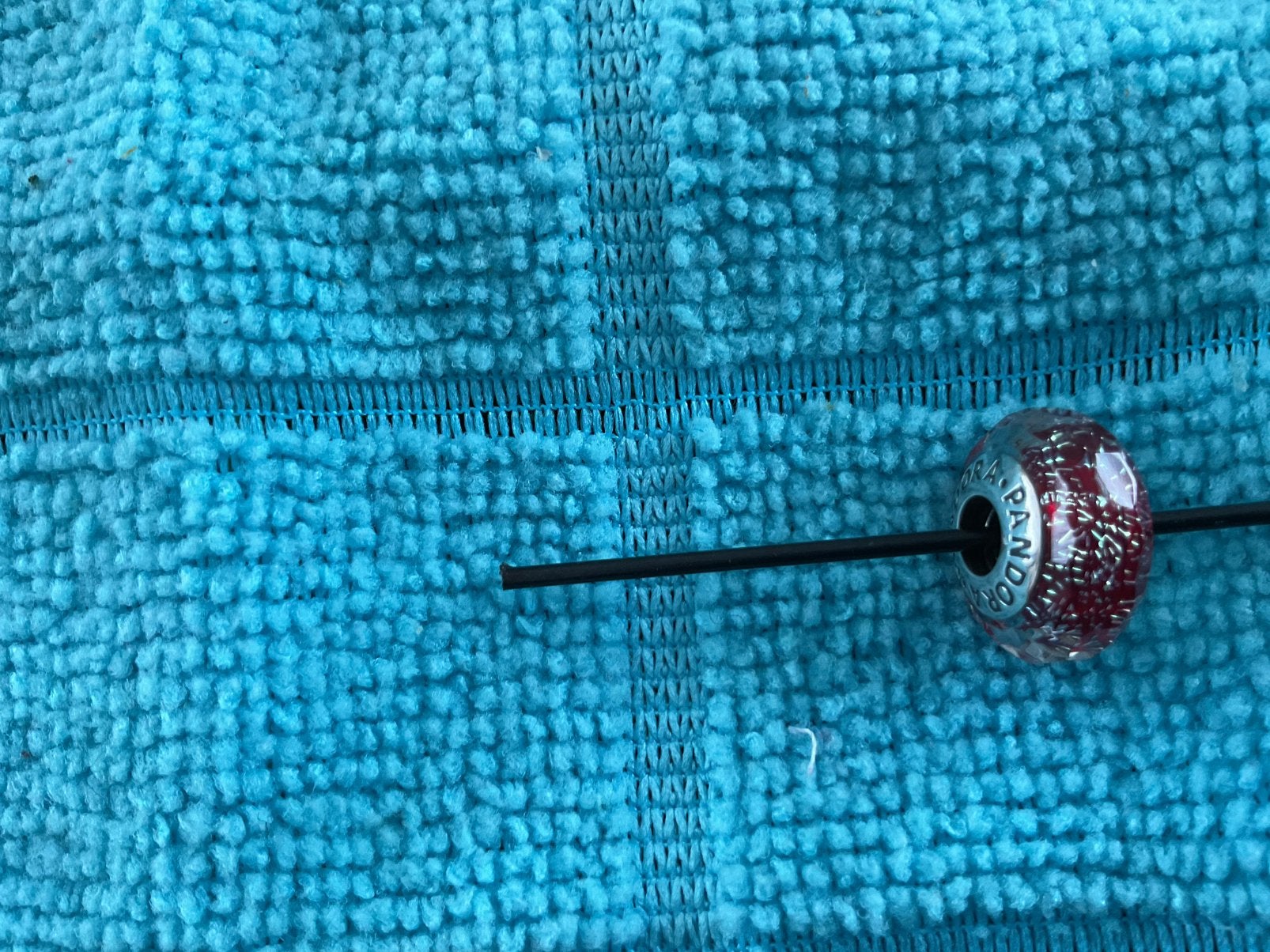 Pandora Glas bedel met Zilverdraad, Ophalen of Verzenden, Zo goed als nieuw, Zilver, Pandora