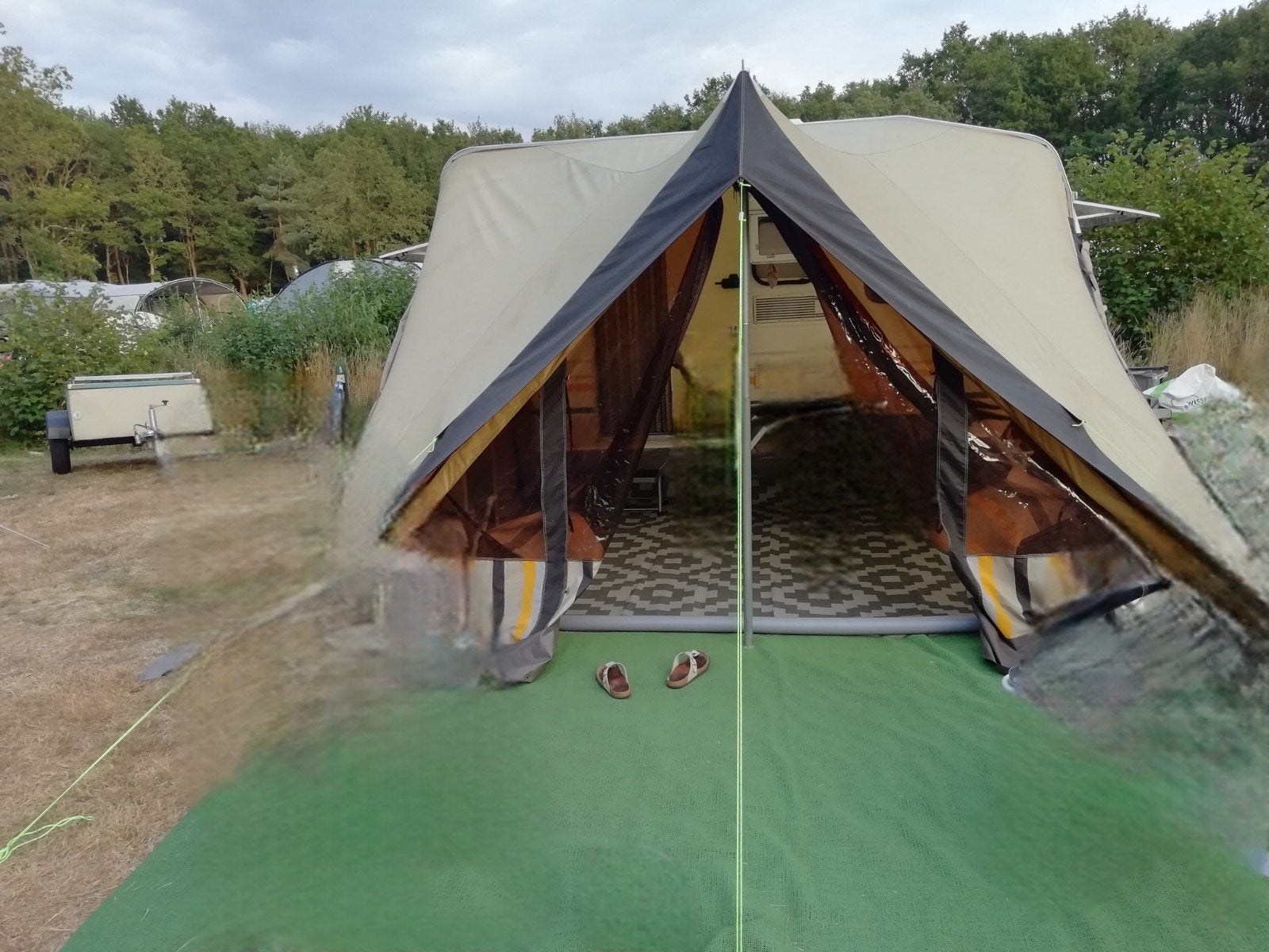 een retro tipi voortent, Caravans en Kamperen, Tenten, Ophalen, Gebruikt