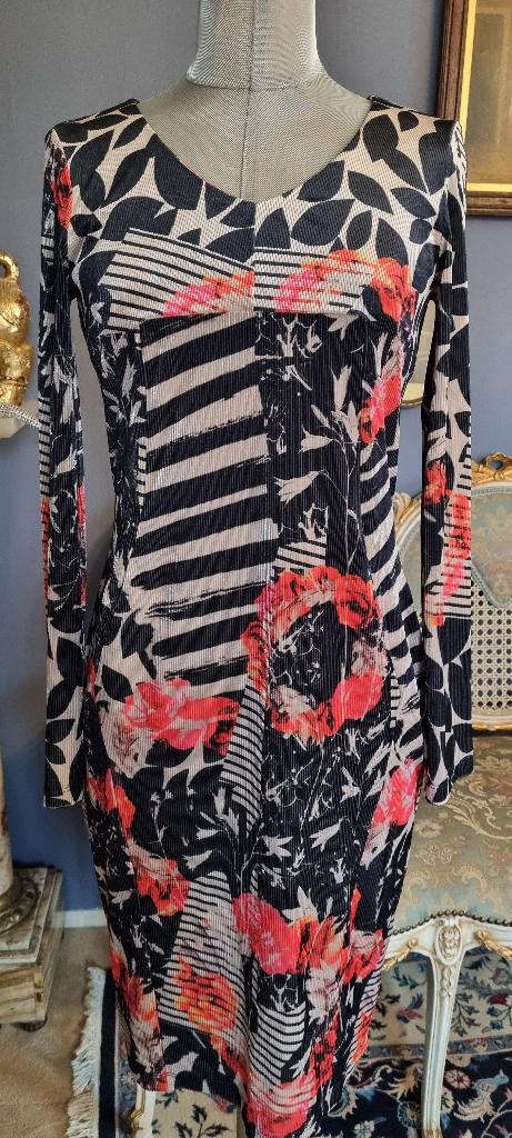 jurk Eroke Italy  viscose print  maat 36, Overige kleuren, Nieuw, Ophalen of Verzenden, Maat 36 (S)