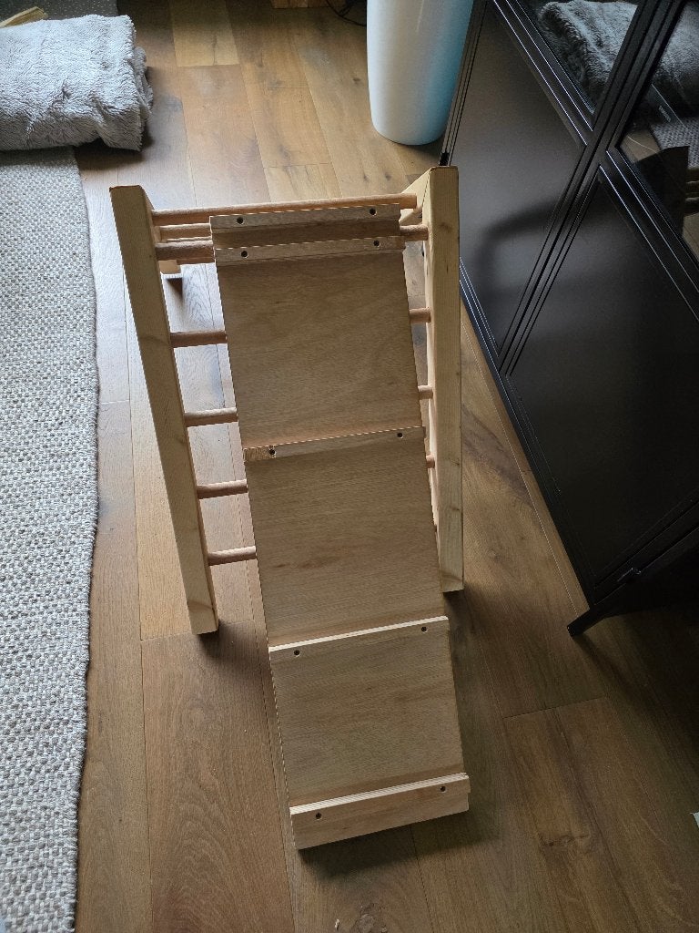 Klimrek voor binnen en buiten, Ophalen